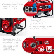 Бензиновый генератор ЗУБР СБ-8000